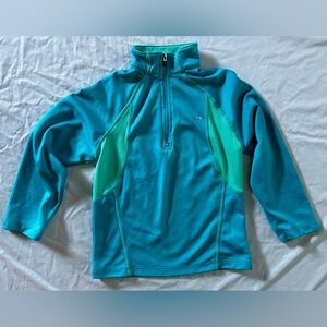 Champion Kids XS 4/5 Quarter Zip Pullover Blue Athletic Top Long Sleeve